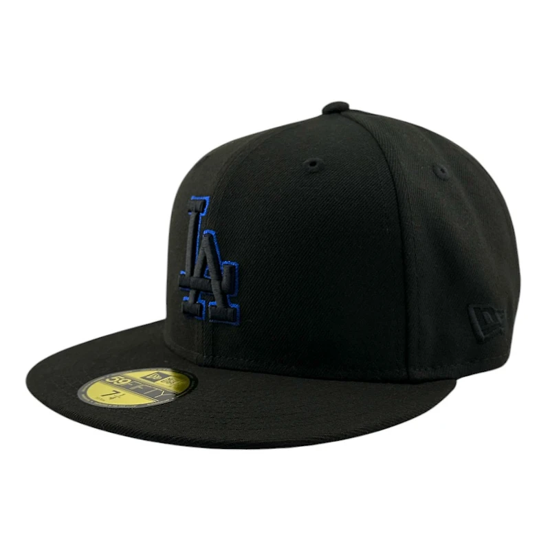 Los Angeles Dodgers Black with Royal Blue Metallic Stitching 2000 WS Patch New Era 59FIFTY Fitted Hat