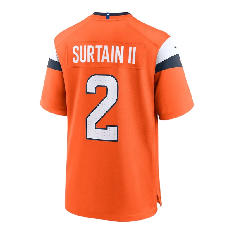 Denver Broncos Patrick Surtain II Nike Orange Home Game Jersey