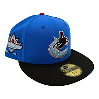 Vancouver Canucks Blue Bead and Black 1988 ASG Patch Grey UV New Era 59FIFTY Fitted Hat