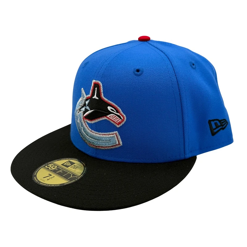 Vancouver Canucks Blue Bead and Black 1988 ASG Patch Grey UV New Era 59FIFTY Fitted Hat