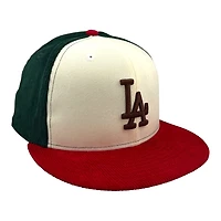 Los Angeles Dodgers Three Tone Corduroy Grey UV New Era 59FIFTY Fitted Hat