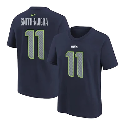 Youth Seattle Seahawks Jaxon Smith-Njigba College Navy Nike Name and Number T-Shirt