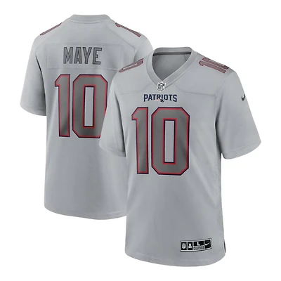 New England Patriots Drake Maye Nike Atmosphere Fashion Gray Game Jersey