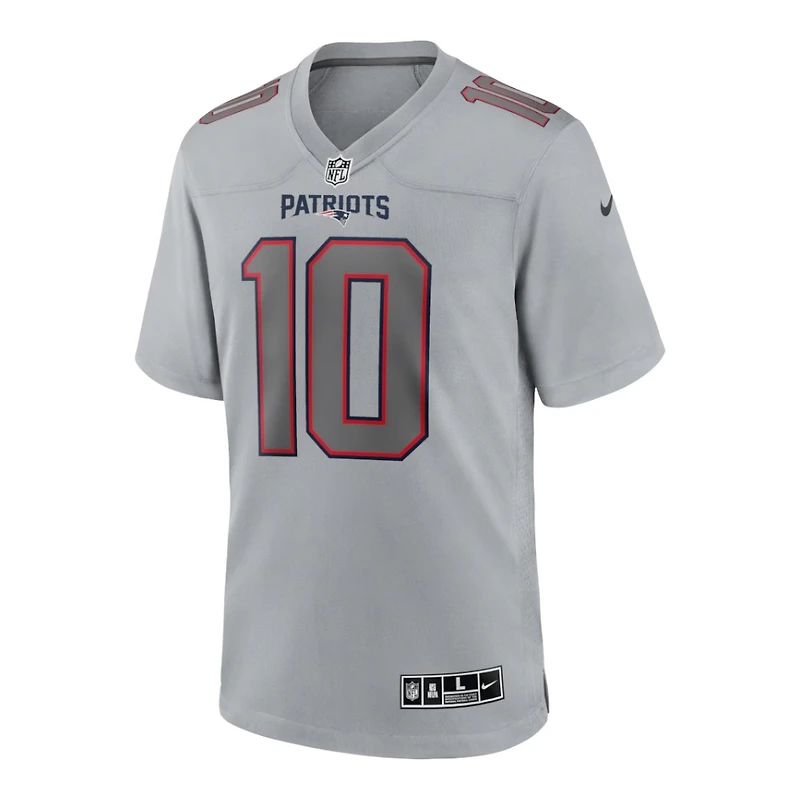 New England Patriots Drake Maye Nike Atmosphere Fashion Gray Game Jersey