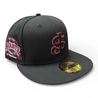 San Jose Giants Black and Red 25th Anniversary Patch Green UV MiLB New Era 59FIFTY Fitted Hat