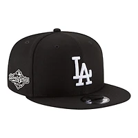 Los Angeles Dodgers White on Black 2025 World Series Patch New Era 9FIFTY Snapback