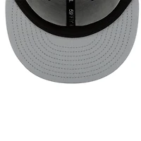 Los Angeles Dodgers Black and White Back to WS Champs Ring Patch Grey UV New Era 59FIFTY Fitted Hat