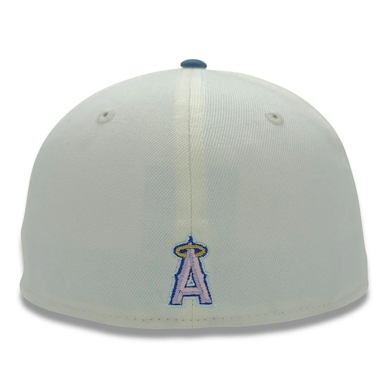 Anaheim Angels Chrome and Light Blue 50th Anniversary Patch Pink UV New Era 59FIFTY Fitted Hat