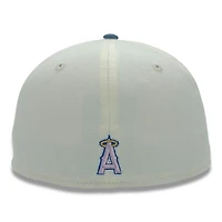 Anaheim Angels Chrome and Light Blue 50th Anniversary Patch Pink UV New Era 59FIFTY Fitted Hat