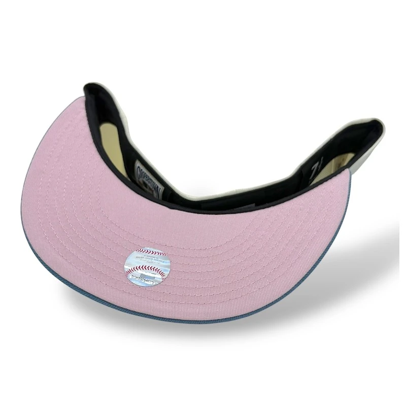 Anaheim Angels Chrome and Light Blue 50th Anniversary Patch Pink UV New Era 59FIFTY Fitted Hat