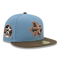 Houston Astros Blue and Brown 35 Great Years Patch Grey UV New Era 59FIFTY Fitted Hat
