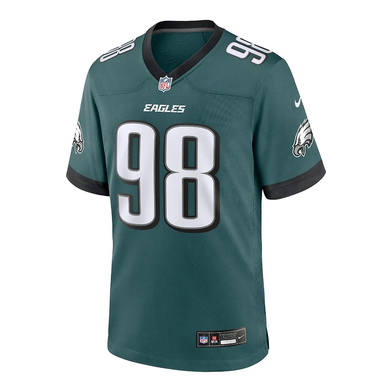 Philadalphia Eagles Jalen Carter Midnight Green Nike Team Game Jersey