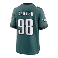 Philadalphia Eagles Jalen Carter Midnight Green Nike Team Game Jersey