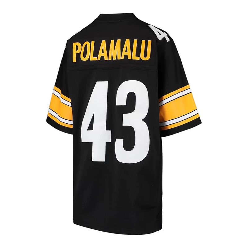 Youth Pittsburgh Steelers Troy Polamalu Black Mitchell & Ness 2005 Throwback Retired Player NFL Jersey