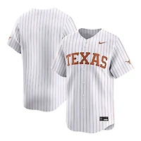 Texas Longhorns White Pinstripe Nike Full-Button Replica Jersey