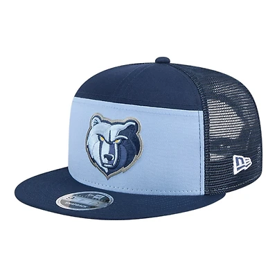 Memphis Grizzlies Navy Outdoor New Era 9FIFTY Split Panel Snapback Hat