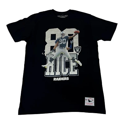 Las Vegas Raiders Jerry Rice Number Mitchell & Ness Short Sleeve T-Shirt