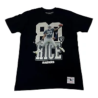 Las Vegas Raiders Jerry Rice Number Mitchell & Ness Short Sleeve T-Shirt
