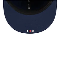 New England Patriots Navy 2025 NFL Sideline Era 59FIFTY Fitted Hat