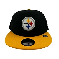Youth Pittsburgh Steelers Black and Yellow Basic New Era 9FIFTY Snapback Hat