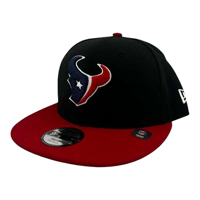 Youth Houston Texans Black and Red Basic New Era 9FIFTY Snapback Hat