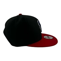 Youth Houston Texans Black and Red Basic New Era 9FIFTY Snapback Hat