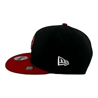 Youth Houston Texans Black and Red Basic New Era 9FIFTY Snapback Hat