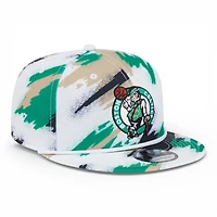 Boston Celtics White Paint Splatter Rope New Era 9FIFTY Snapback