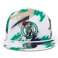 Boston Celtics White Paint Splatter Rope New Era 9FIFTY Snapback