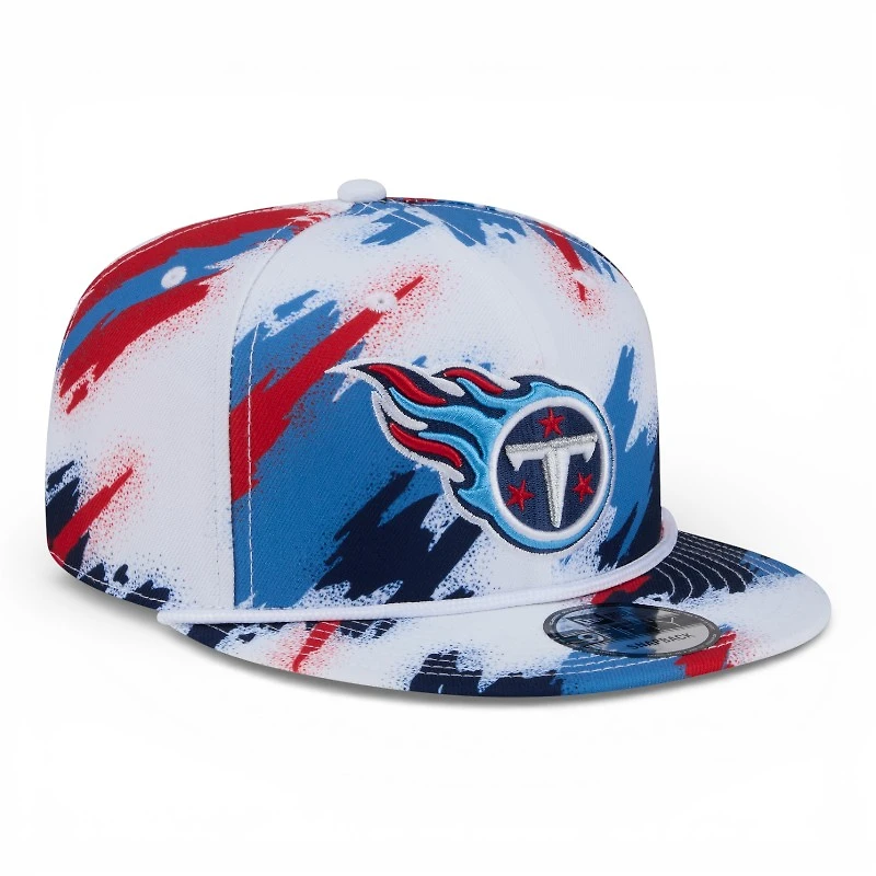 Tennessee Titans White Paint Splatter Rope New Era 9FIFTY Snapback
