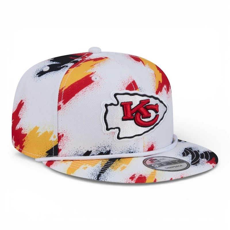 Kansas City Chiefs White Paint Splatter Rope New Era 9FIFTY Snapback