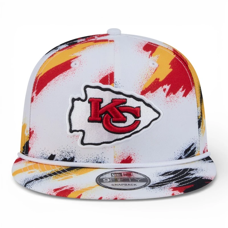 Kansas City Chiefs White Paint Splatter Rope New Era 9FIFTY Snapback