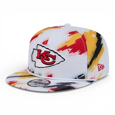 Kansas City Chiefs White Paint Splatter Rope New Era 9FIFTY Snapback