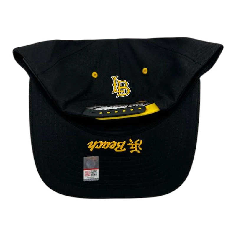 Long Beach State Black and Yellow Japanese Kanji Zephyr Snapback Hat