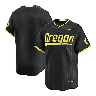 Oregon Ducks Black Pinstripe Nike Replica NCAA Baseball Jersey
