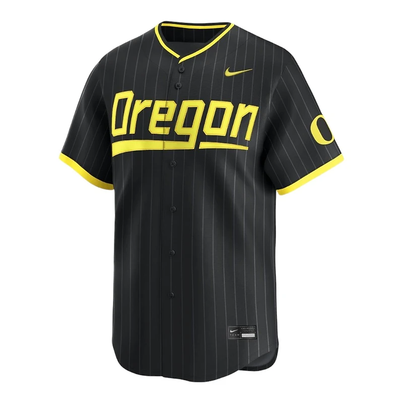 Oregon Ducks Black Pinstripe Nike Replica NCAA Baseball Jersey