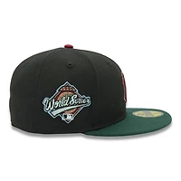 New York Yankees Black and Dark Green 1996 WS Patch Icy Blue UV Era 59FIFTY Fitted Hat