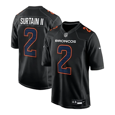 Denver Broncos Patrick Surtain II Nike Carbon Black Fashion Game Jersey
