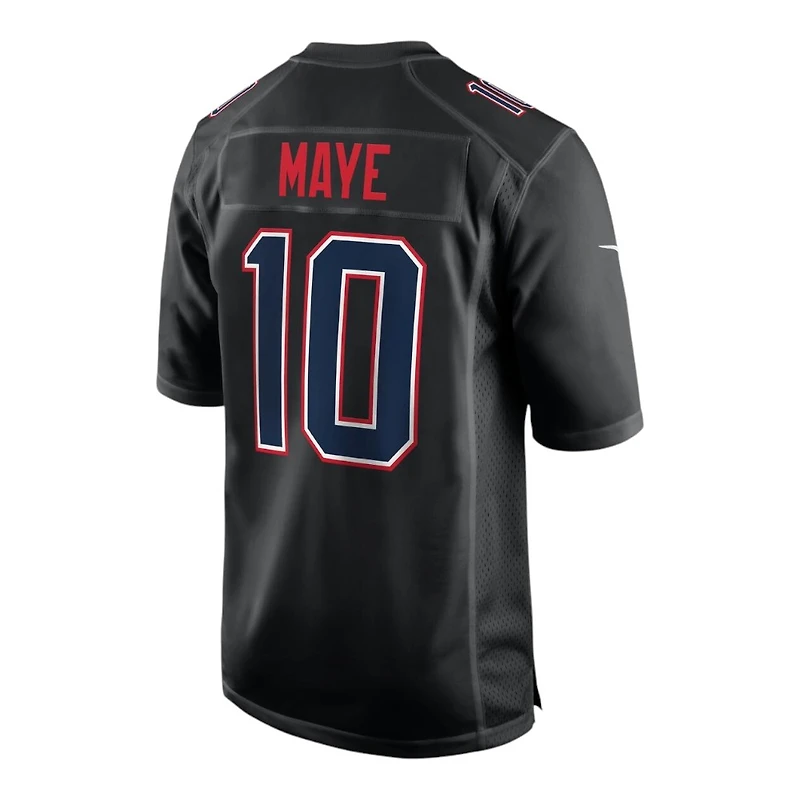 New England Patriots Drake Maye Nike Carbon Black Fashion Game Jersey