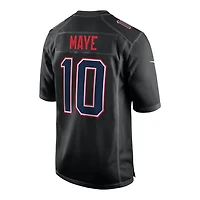 New England Patriots Drake Maye Nike Carbon Black Fashion Game Jersey