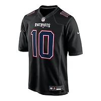 New England Patriots Drake Maye Nike Carbon Black Fashion Game Jersey