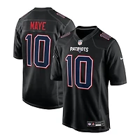 New England Patriots Drake Maye Nike Carbon Black Fashion Game Jersey