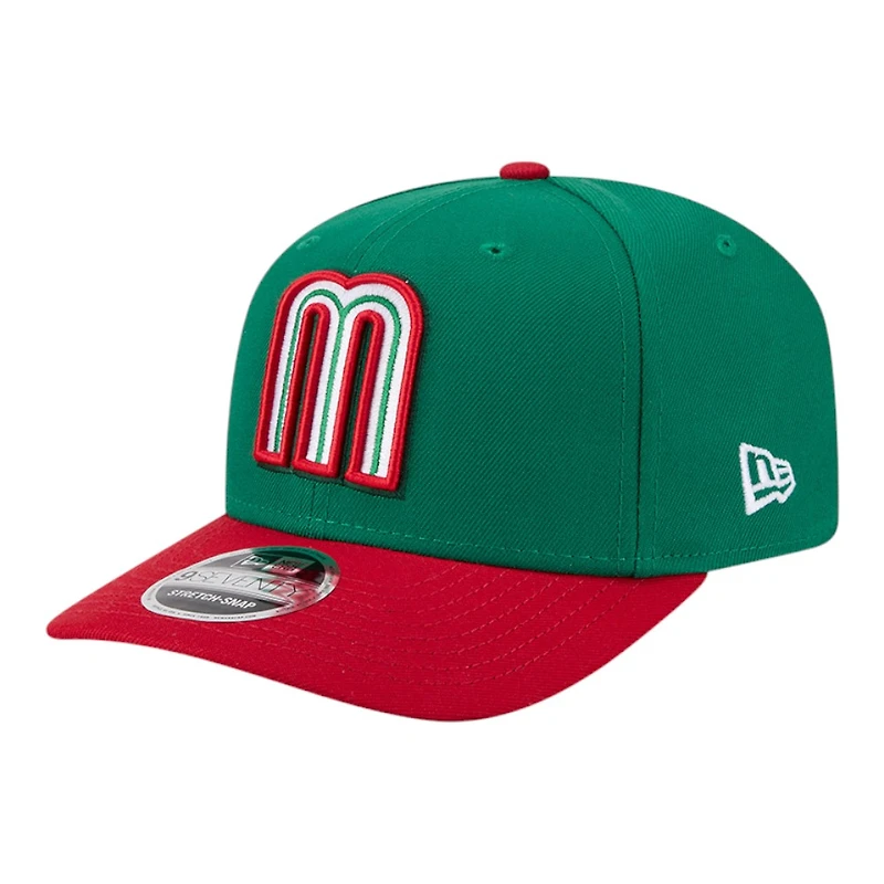 Mexico Green and Red 2026 World Baseball Classic WBC New Era 9SEVENTY Stretch Snapback Hat