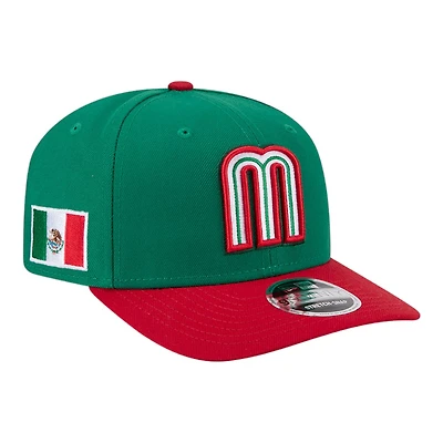 Mexico Green and Red 2026 World Baseball Classic WBC New Era 9SEVENTY Stretch Snapback Hat