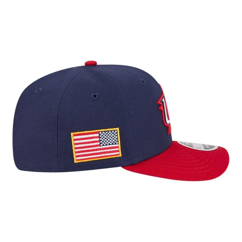 USA Navy and Red 2026 World Baseball Classic WBC New Era 9SEVENTY Stretch Snapback Hat
