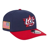 USA Navy and Red 2026 World Baseball Classic WBC New Era 9SEVENTY Stretch Snapback Hat