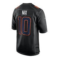 Denver Broncos Bo Nix Nike Carbon Black Fashion Game Jersey