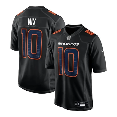Denver Broncos Bo Nix Nike Carbon Black Fashion Game Jersey