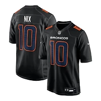 Denver Broncos Bo Nix Nike Carbon Black Fashion Game Jersey