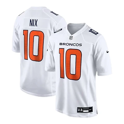 Denver Broncos Bo Nix Tundra White Nike Game Jersey